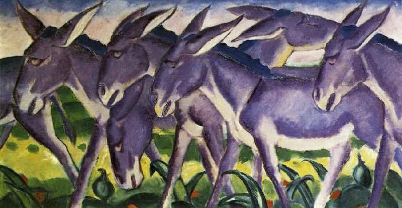 Franz Marc Donkey Frieze Norge oil painting art
